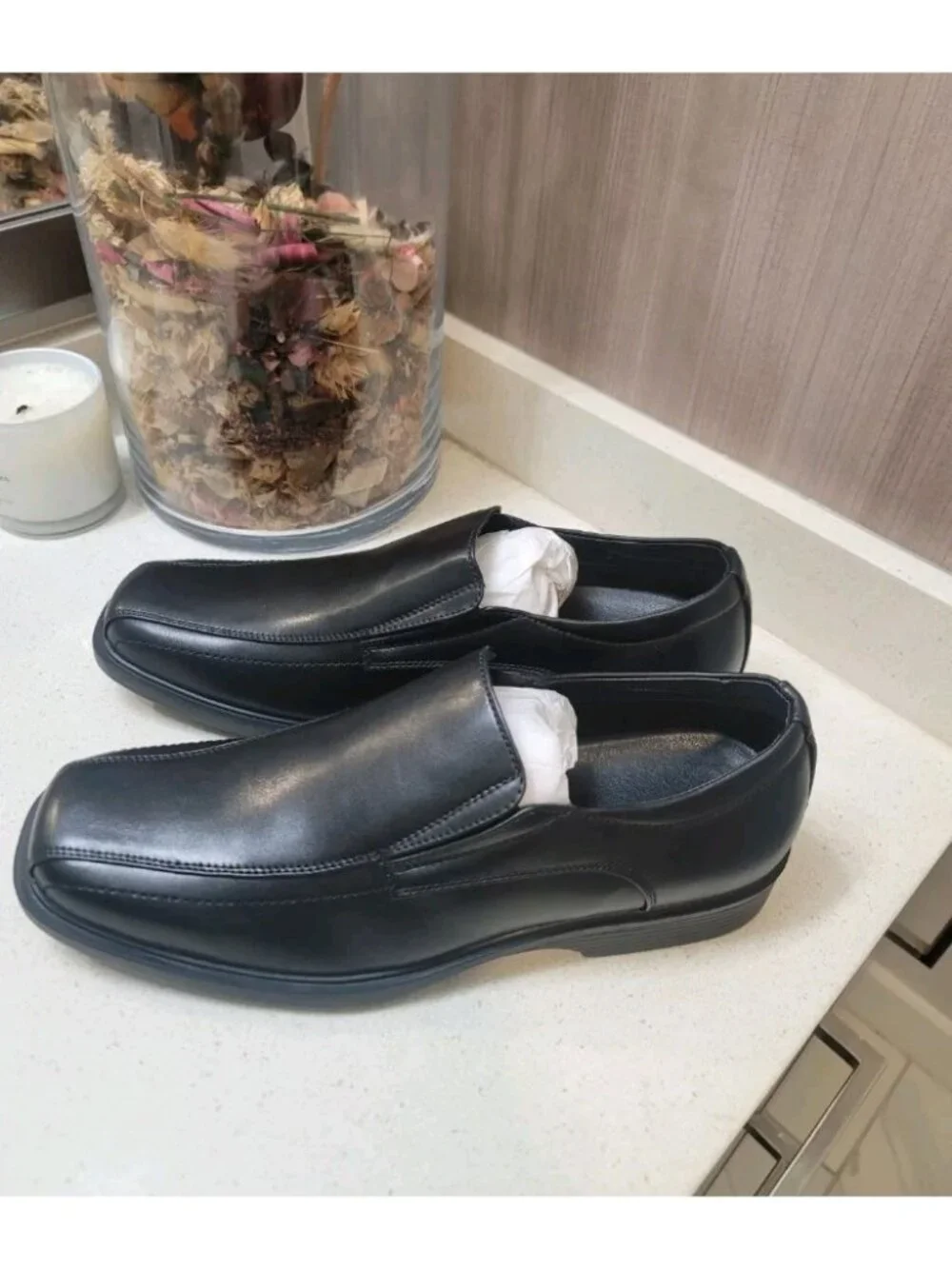 Bruno Marc Oxfords Shoes Square Slip On Dress Shoes Sz EU 41/ US 8 New Black
